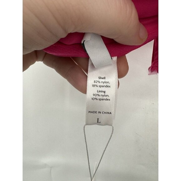 NEW Andie The Bermuda Swim Top Pink Large Preppy Resortwear Beach Vacation - Picture 7 of 11